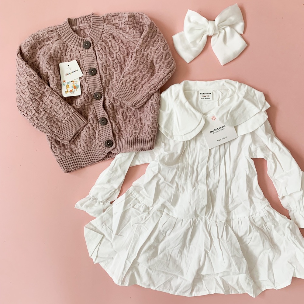 White dress with sweater